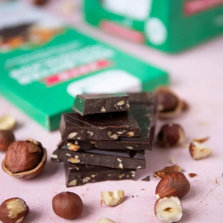 Chocolat: noir 60% /noisettes sans sucre